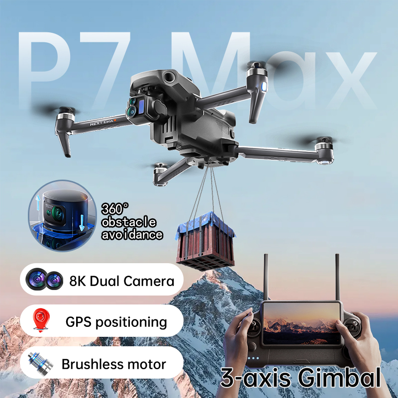 Drone Gimbal 3 Axis - Drone P7 Max Baru Kamera 8K