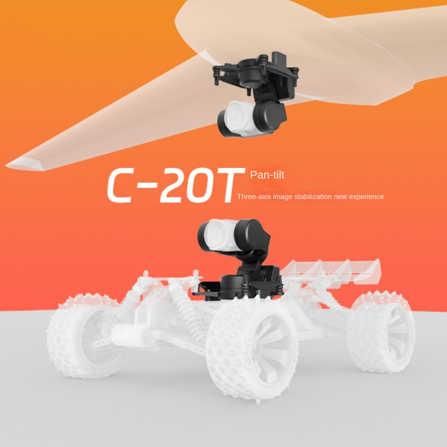 Drone Gimbal 3 Axis - NCZOBOE C-20T Modul Headtracker Gimbal 3-Axis