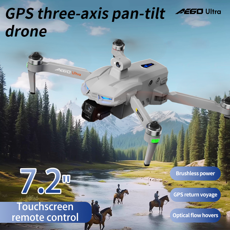 Drone GPS AE60 URTLA 2025 Kame - Drone Gimbal 3 Axis ulasan dan harga