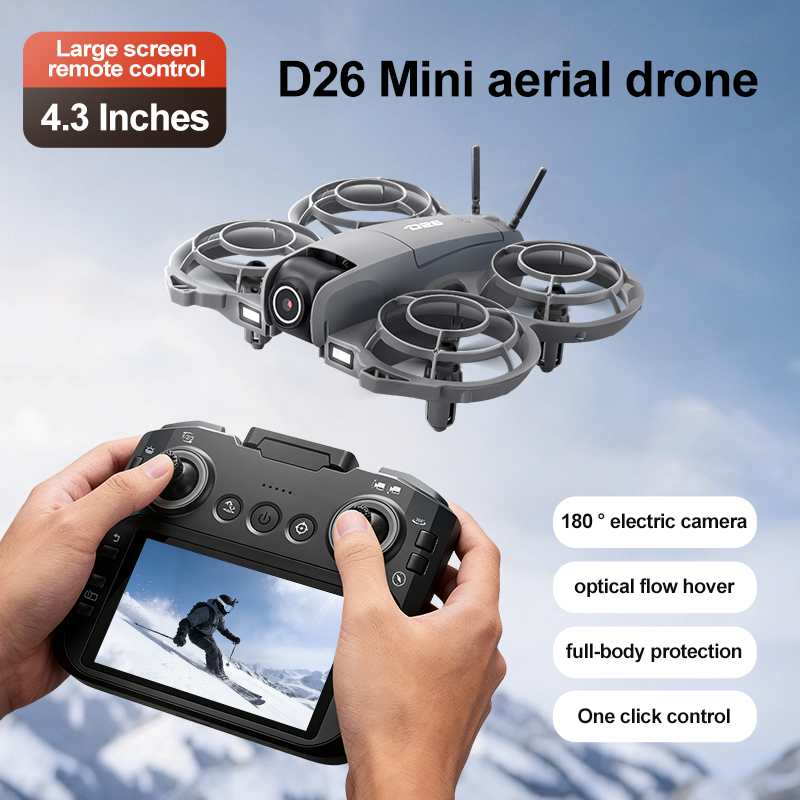 Drone D26 4K Aerial HD 180 °   - Drone Gimbal 2 Axis ulasan dan harga