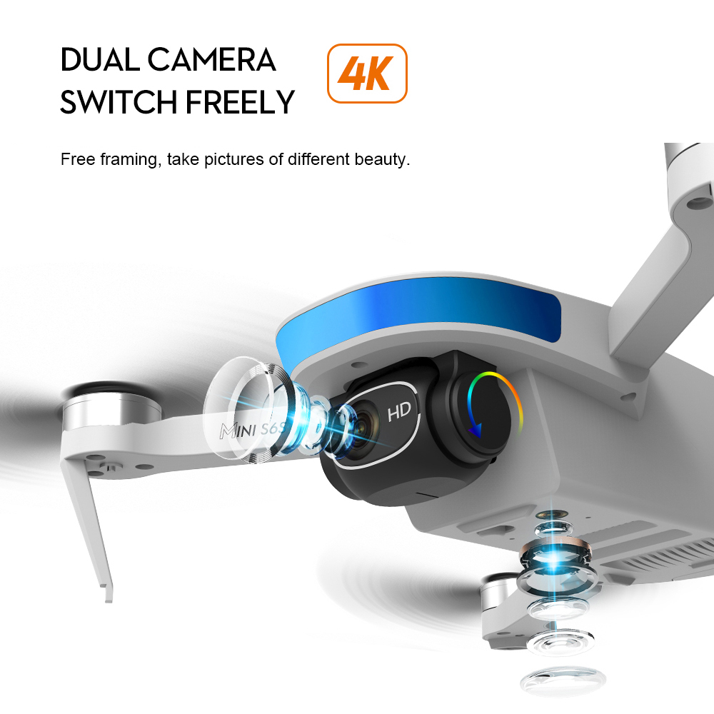 Drone S6S GPS Optical Flow Pos - Drone Gimbal 2 Axis ulasan dan harga